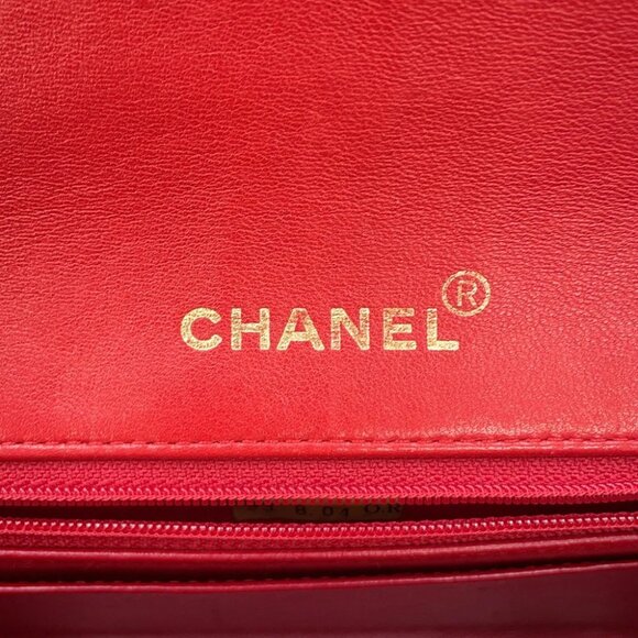 CHANEL Diana ChainShoulder Bag Size 22 Lambskin Red A01164 - Picture 5 of 14